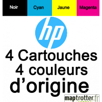 HP 950XL/951XL Combo Pack pack de 4 - haute capacité - noir, couleur (cyan, magenta, jaune) - originale - cartouche d'encre - 15