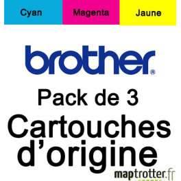 Brother - LC985CMY - Pack de 3 cartouches d'encre couleur: cyan, magenta, jaune - 260 pages Brother - LC985CMY - Pack de 3 cartouches d'encre couleur: cyan, magenta, jaune - 260 pages