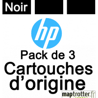  HP - N°90 - Pack de 3 cartouches d'encre noire - 775ml - C5095A 