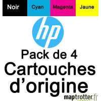  HP - N°932XL/933XL  - Pack de 4 cartouches noire(1000pages),cyan, magenta, jaune(825 pages) -  C2P42AE          