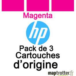  HP - N°83 - Pack de 3  Cartouches d'encre  magenta - 680ml - C5074A 
