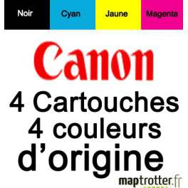 Canon - CLI-551CMYBK - Pack de 4 cartouches d'encre: cyan/jaune/magenta/ noire - 6509B009 Canon - CLI-551CMYBK - Pack de 4 cartouches d'encre: cyan/jaune/magenta/ noire - 6509B009