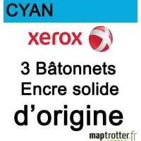  Xerox - 108R00723 - Cartouche d'encre solide - cyan - d'origine - 3 bâtonnets - 3400 pages au total 