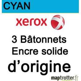  Xerox - 108R00605 - Cartouche d'encre solide - cyan - d'origine - 3 bâtonnets - 3400 pages au total 