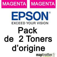  Epson - S050607 - Pack 2 toners magenta - 7500 pages x 2 - C13S050607 
