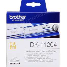 Brother - DK-11204 - Etiquettes multi-usages (17 x 54 mm) papier - 400 étiquettes 