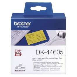 Brother - DK44605 - Ruban - Jaune - 62 mm - (62 mm x 30,48 m) ruban papier amovible continu.