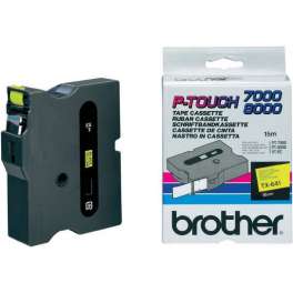 Brother - TX641 - 18 mm Noir/Jaune laminé (15 m) 