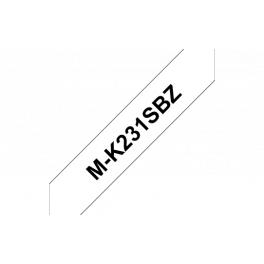 Brother - MK231SBZ - Ruban plastique de 12 mm noir sur blanc , non laminé, 4 m. Brother - MK231SBZ - Ruban plastique de 12 mm noir sur blanc , non laminé, 4 m.