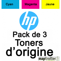 HP - 125A - Toner Pack de 3 CYM- d'origine - CF373AM