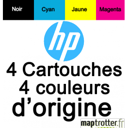 HP - N9J73AE - CMYK cartouche dencre combo 4-Pack - produit d'origine HP - N9J73AE - CMYK cartouche dencre combo 4-Pack - produit d'origine