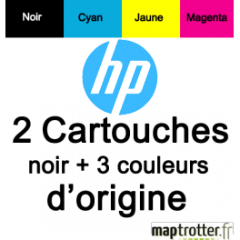 HP - N9J71AE - Pack de 2 cartouches - noire et couleur - produit d'origine