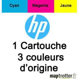 HP - 62XL - Cartouche d'encre 3 couleurs cyan, magenta, jaune - produit d'origine - 415 pages  - C2P07AE