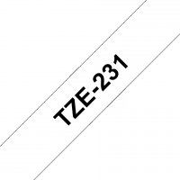 Brother - TZE-231 - Etiquettes - Noir sur Blanc - Rouleau (12 mm x 8 m) - autocollant lamainé