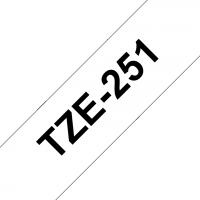 Brother - TZE-251 - Etiquettes - Noir sur Blanc - Rouleau (24 mm x 8 m) - autocollant laminé