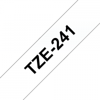Brother - TZE-241 - Etiquettes - Noir sur Blanc - Rouleau (18 mm x 8 m) - autocollant lamainé