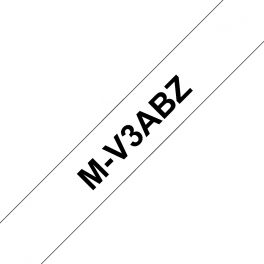 Brother - M-V3ABZ - Pack de rubans pour étiqueteuse – Noir sur blanc Brother - M-V3ABZ - Pack de rubans pour étiqueteuse – Noir sur blanc