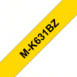 Brother - M-K631BZ - Ruban - noir / jaune - 9 mm - (0,9 cm x 8 m) - 1 rouleau Brother - M-K631BZ - Ruban - noir / jaune - 9 mm - (0,9 cm x 8 m) - 1 rouleau