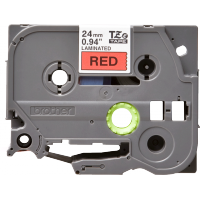 Brother - TZE-451 - Etiquettes - Noir sur Rouge - 24 mm - Rouleau (2,4 cm x 8 m) - autocollant laminé