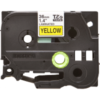 Brother - TZE-661 - Etiquettes - Noir sur Jaune - 36 mm - Rouleau (3,6 cm x 8 m) - autocollant laminé