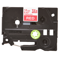 Brother - TZE-435 - Etiquettes - Blanc sur Rouge - 12 mm - Rouleau (1,2 cm x 8 m) - autocollant laminé