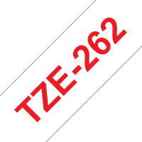 Brother - TZE-262 - Etiquettes - Rouge sur Blanc - Rouleau (36 mm x 8 m) - autocollant laminé