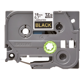 Brother - TZE-344 - Etiquettes - Or sur Noir - Rouleau (18 mm x 8 m) - autocollant laminé Brother - TZE-344 - Etiquettes - Or sur Noir - Rouleau (18 mm x 8 m) - autocollant laminé