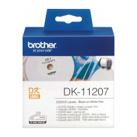 Brother - DK-11207 - Etiquettes CD/DVD (58 x 58 mm) - 100 étiquettes 