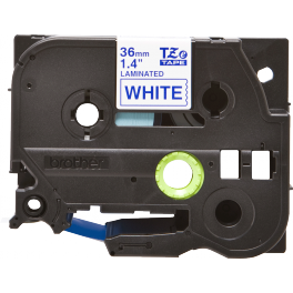Brother - TZE-263 - Etiquettes - Bleu sur Blanc - Rouleau (36 mm x 8 m) - autocollant laminé