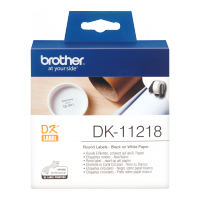 Brother - DK-11218 - Etiquettes rondes blancs (Ø 24 mm) - 1000 étiquettes