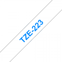 Brother - TZE-223 - Etiquettes - Bleu  sur Blanc - Rouleau (9 mm x 8 m) - autocollant lamainé