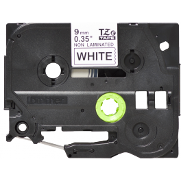 Brother - TZE-N221 - Etiquettes - Noir sur Blanc - 9 mm - Rouleau (0,9 cm x 8 m) - non laminé