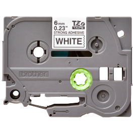 Brother - TZE-S211 - Etiquettes - Noir sur Blanc 6 mm - Rouleau (0,6 cm x 8 m) - laminé adhésif renforcé Brother - TZE-S211 - Etiquettes - Noir sur Blanc 6 mm - Rouleau (0,6 cm x 8 m) - laminé adhésif renforcé