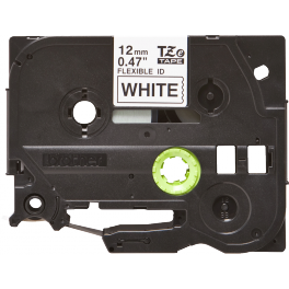 Brother - TZE-FX231 - Etiquettes - Noir sur Blanc 12 mm - Rouleau (1,2 cm x 8 m) - laminé flexi ID