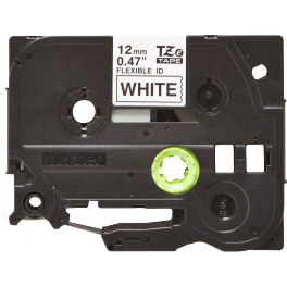 Brother - TZE-FX231 - Etiquettes - Noir sur Blanc 12 mm - Rouleau (1,2 cm x 8 m) - laminé flexi ID Brother - TZE-FX231 - Etiquettes - Noir sur Blanc 12 mm - Rouleau (1,2 cm x 8 m) - laminé flexi ID