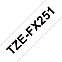 Brother - TZE-FX251 - Etiquettes - Noir sur Blanc - 24 mm - Rouleau (2,4 cm x 8 m) - laminé flexi ID
