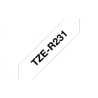 Brother - TZE-R231 - Tape/TZER231 12MM BLACK ON WHITE RIBBON