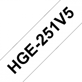 Brother - HGE251V5 - Pack 5 rubans - noir/blanc - 24 mm Brother - HGE251V5 - Pack 5 rubans - noir/blanc - 24 mm