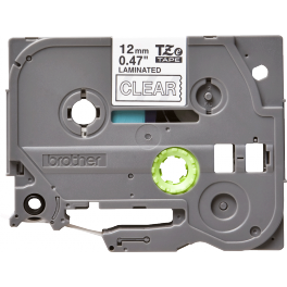 Brother - TZE-135 - Etiquettes - Blanc sur Transparent - Rouleau (12 mm x 8 m) - autocollant lamainé Brother - TZE-135 - Etiquettes - Blanc sur Transparent - Rouleau (12 mm x 8 m) - autocollant lamainé