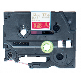 Brother - TZE-RW34 - Tape/TZERW34 12MM GOLD ON W RED RIBBON Brother - TZE-RW34 - Tape/TZERW34 12MM GOLD ON W RED RIBBON