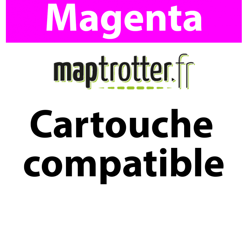 LC-123M - Cartouche d'encre magenta Maptrotter compatible Brother - 705 pages - rarm 