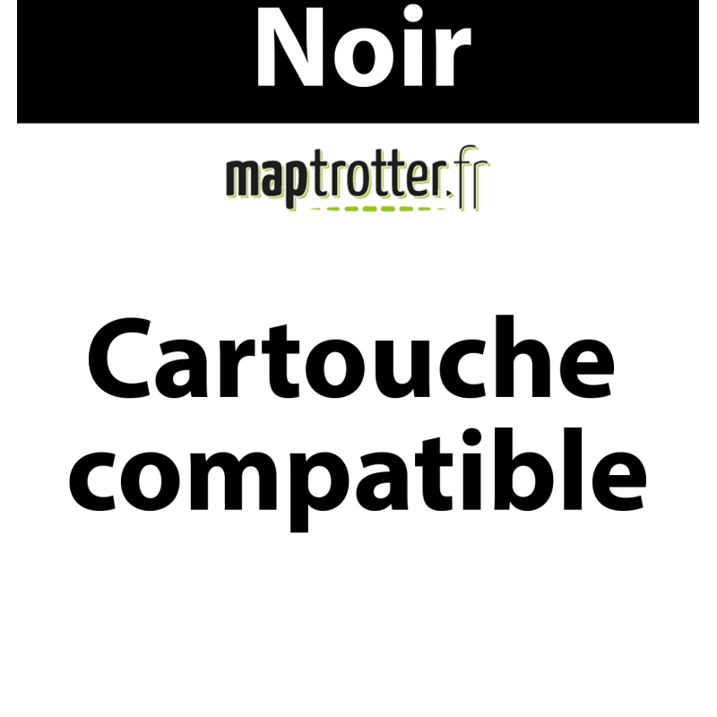 LC-123BK - Cartouche d'encre noir Maptrotter compatible Brother - 585 pages - rarm 