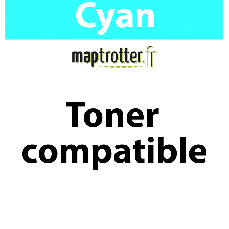 040H - 0459C001 - Toner Maptrotter compatible Canon - cyan - 10 000 pages - Référence : RE19011341 