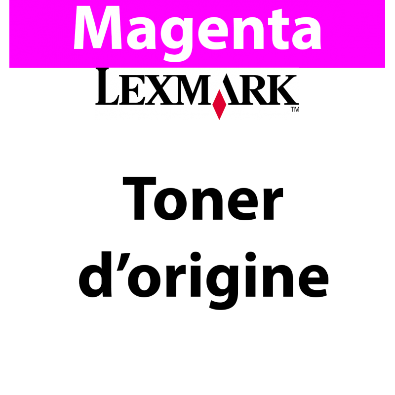 Lexmark - 78C20M0 - Toner magenta - produit d'origine - 1 400 pages  