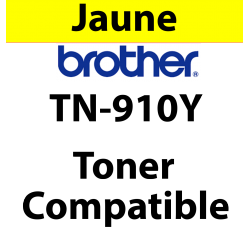 TN-910Y - Toner Maptrotter compatible Brother - jaune - 9 000 pages - Référence : RE19011408 