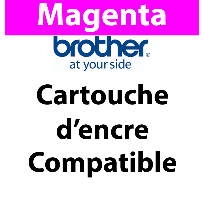 LC-223 M - Cartouche d'encre MAPTROTTER - COMPATIBLE BROTHER - MAGENTA - 600 PAGES 