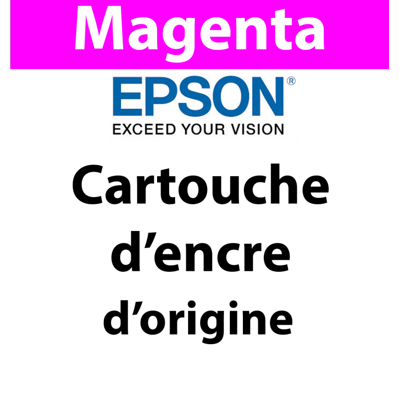 Epson - T1293 - Cartouche d'encre magenta - produit d'origine - 470 Pages - C13T12934011 - série pomme 