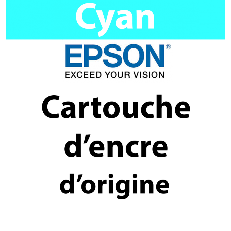 Epson - T1292 - Cartouche d'encre cyan - produit d'origine - 470 Pages - C13T12924011 - série pomme 
