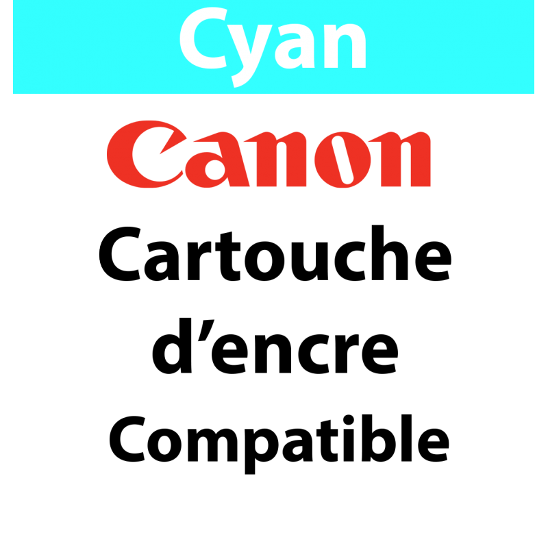 PFI-107 C - Cartouche d'encre cyan Maptrotter compatible Canon - 130 ml - 6706B001 