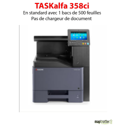 Kyocera - TASKalfa 358ci - Imprimante multifonctions (impression, copie, scan) A4, couleur, (i) écran tactile, chargeur en optio